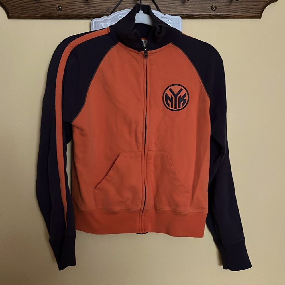 New York Knicks zippered sweatshirt jacket.